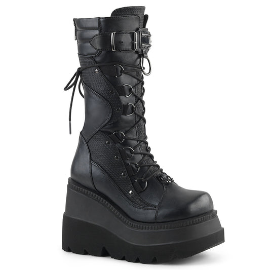 DemoniaCult Womens Boots SHAKER-70 Blk Vegan Leather