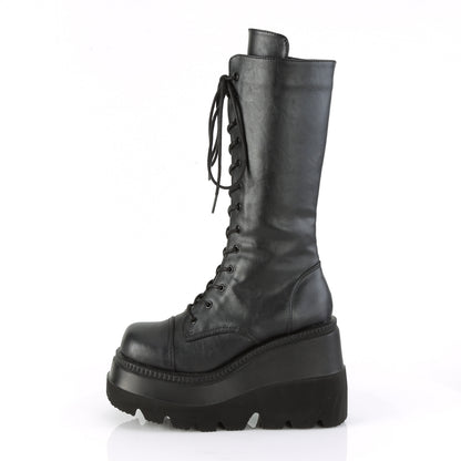 DemoniaCult Womens Boots SHAKER-72 Blk Vegan Leather