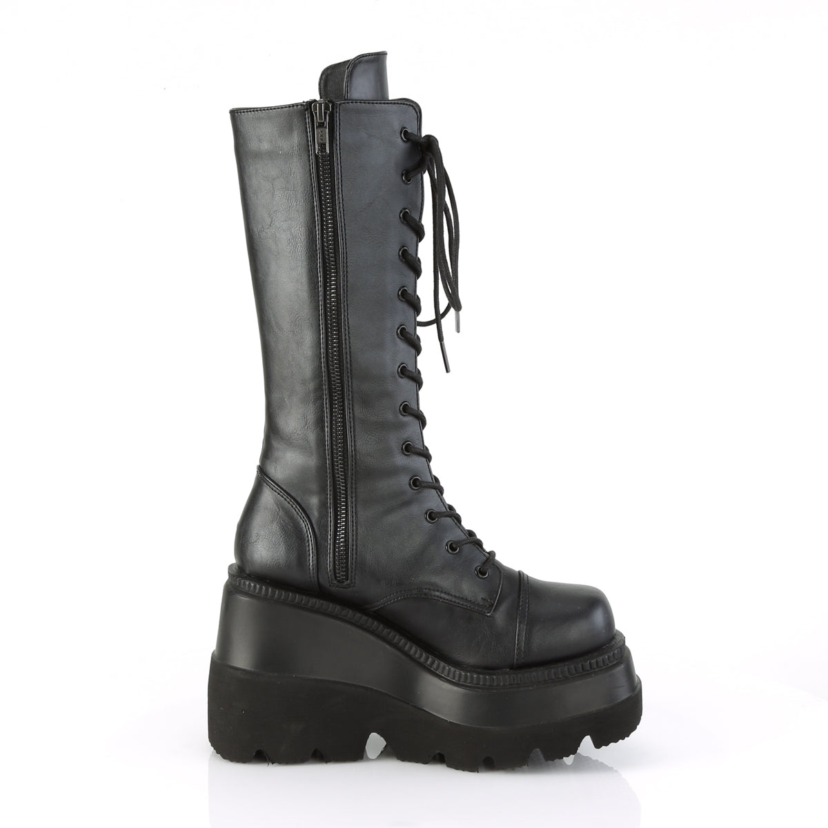 DemoniaCult Womens Boots SHAKER-72 Blk Vegan Leather