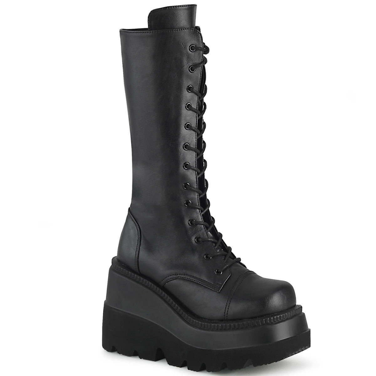 DemoniaCult Womens Boots SHAKER-72 Blk Vegan Leather