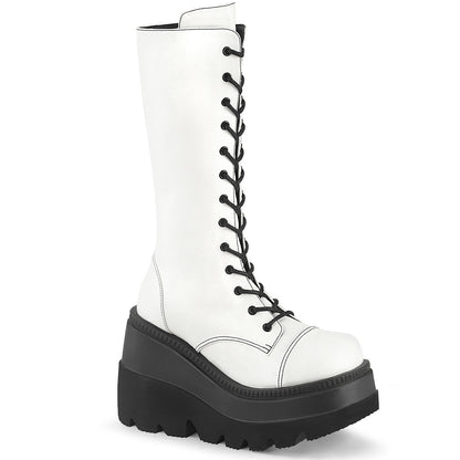 DemoniaCult  Bottes SHAKER-72 Wht Vegan Leather