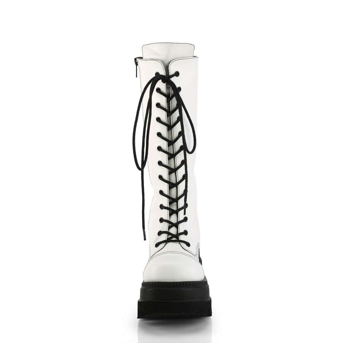DemoniaCult  Bottes SHAKER-72 Wht Vegan Leather