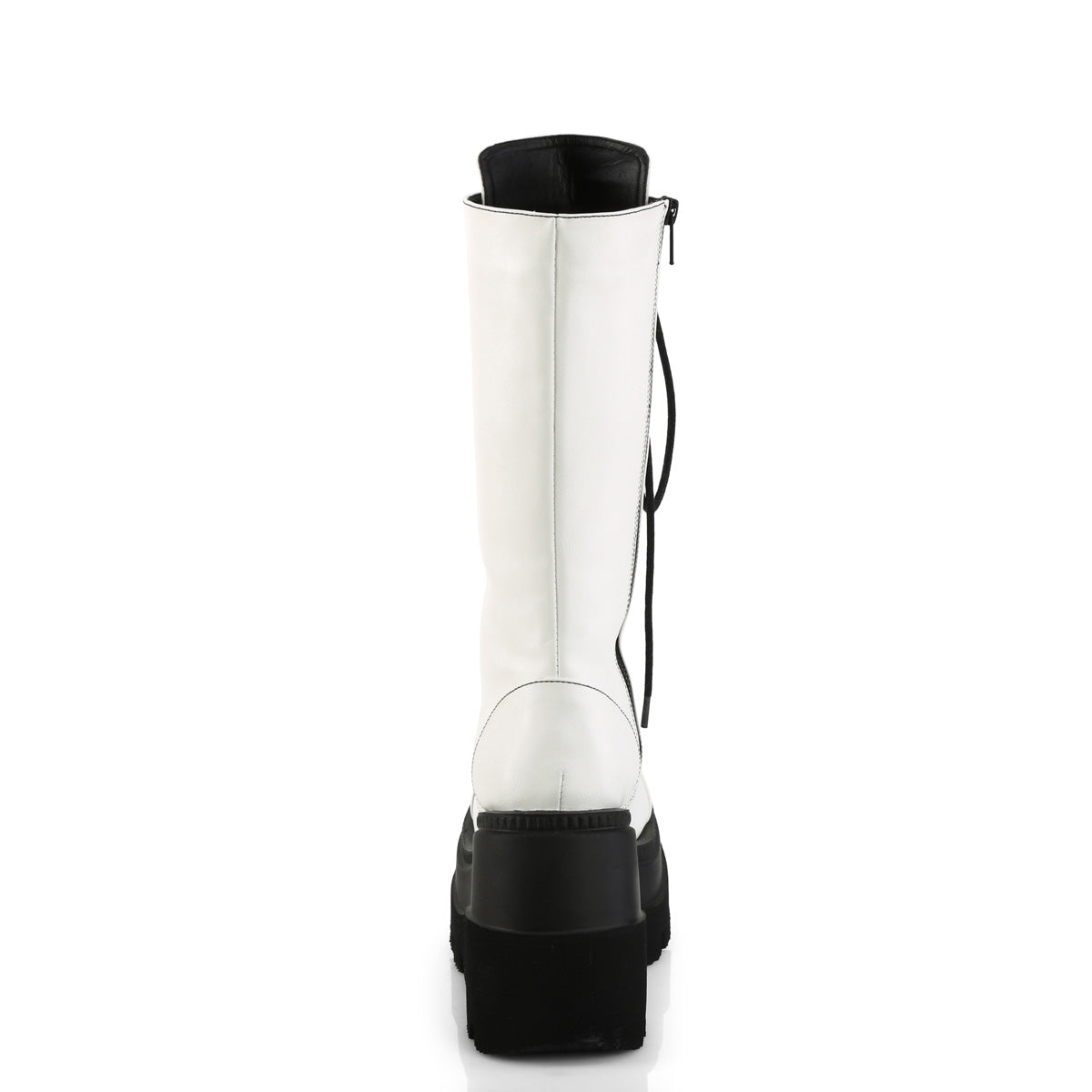 DemoniaCult  Bottes SHAKER-72 Wht Vegan Leather