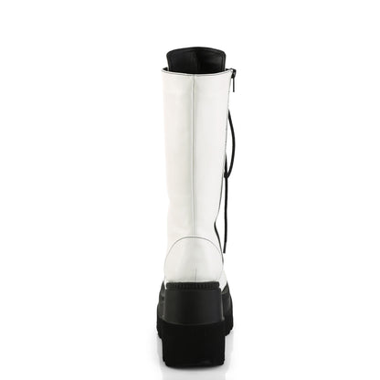 DemoniaCult  Bottes SHAKER-72 Wht Vegan Leather