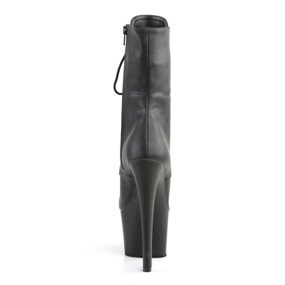 Pleaser Bottines pour femmes SKY-1020 Blk Faux Cuir / Blk Matte
