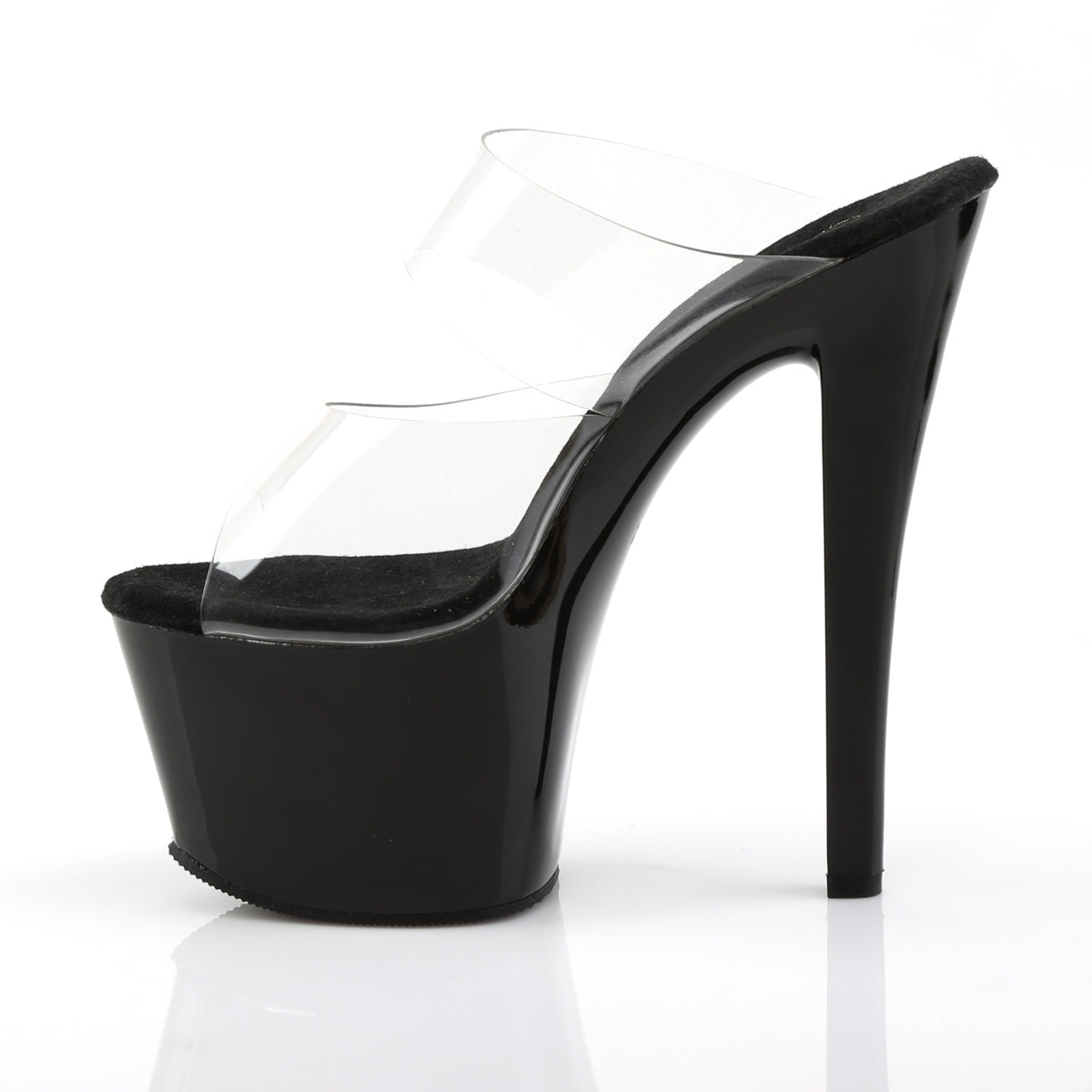 Pleaser Womens Sandals SKY-302 Clr/Blk