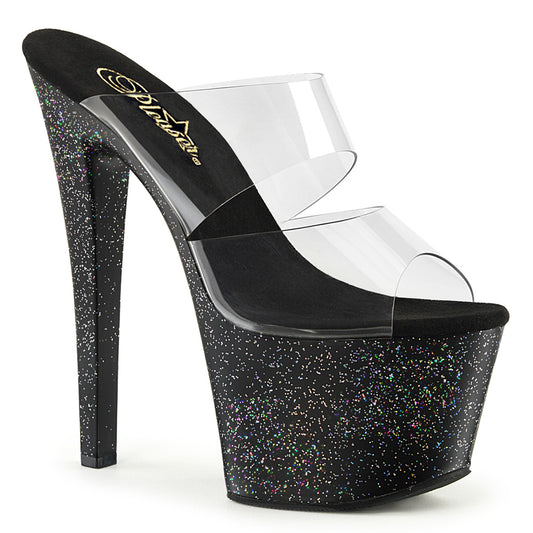 Pleaser Sandales pour femmes SKY-302mg CLR / BLK