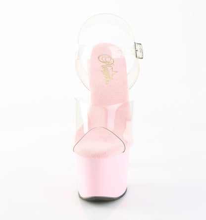 Pleaser Women's Platform Shoes SKY-308 Clr/B. Pink