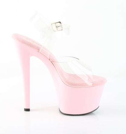 Pleaser Women's Platform Shoes SKY-308 Clr/B. Pink