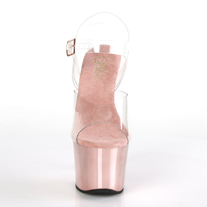 Pleaser Sandales pour femmes SKY-308 CLR / chrome or rose