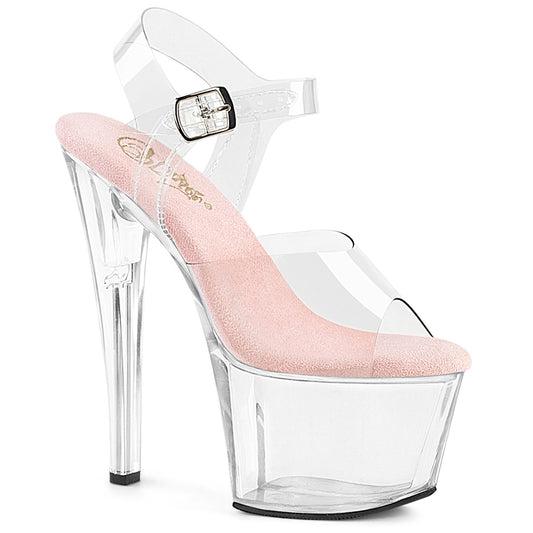 Pleaser Women's Platform Shoes SKY-308 Clr-B.Pink/Clr