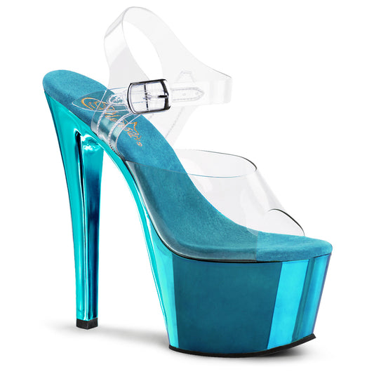 Pleaser Sandales pour femmes SKY-308 CLR / chrome turquoise