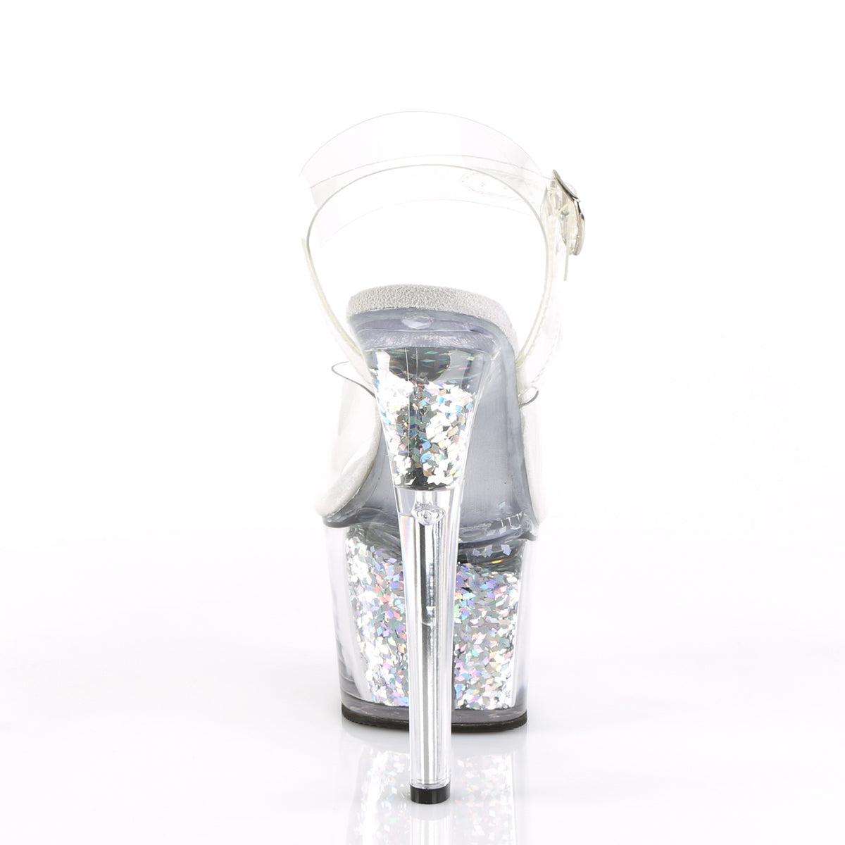 Pleaser Sandales pour femmes SKY-308GF CLR / SLV Multi Glitter