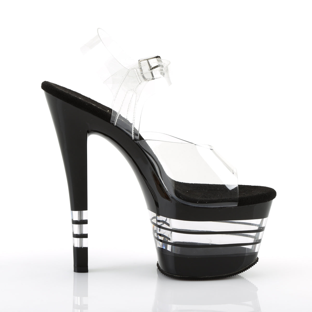 Pleaser Womens Sandals SKY-308LN Clr/Blk