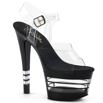 Pleaser Sandales pour femmes SKY-308ln clr / blk