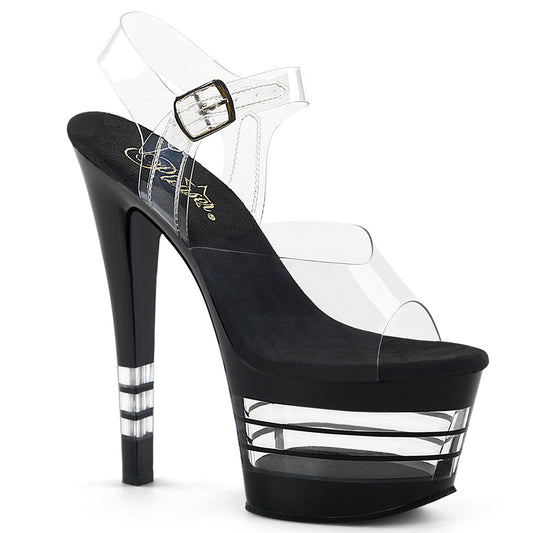 Pleaser Sandales pour femmes SKY-308ln clr / blk