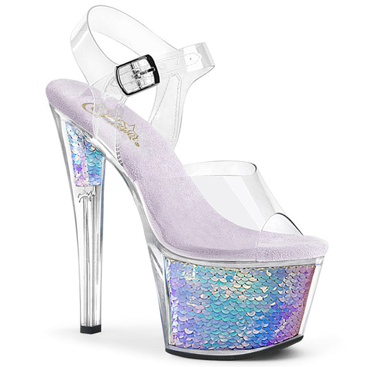 Pleaser Sandales pour femmes SKYInserts d'hologramme -308MC CLR / lavande