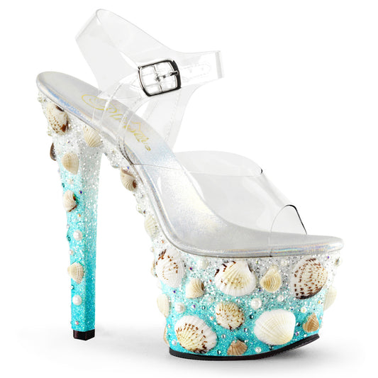 Pleaser Sandales pour femmes SKY-308mermd CLR / LT. Branches bleues