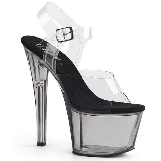 Pleaser Sandales pour femmes SKY-308T CLR / fumée teinté