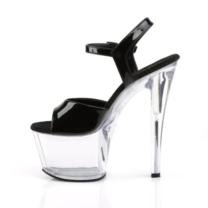 Pleaser Sandales pour femmes SKY-309 BLK PAT / CLR