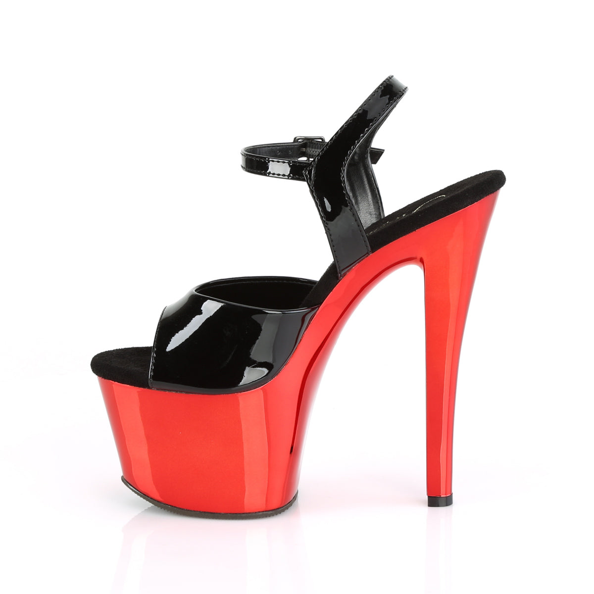 Pleaser Sandales pour femmes SKY-309 blk pat / rouge chrome