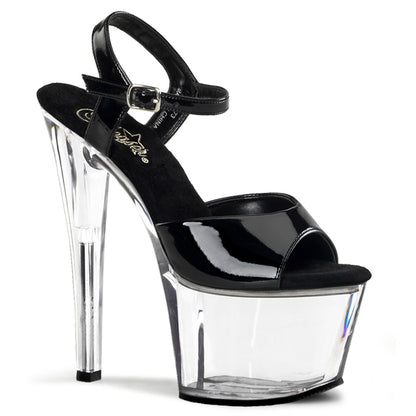 Pleaser Sandales pour femmes SKY-309 BLK PAT / CLR