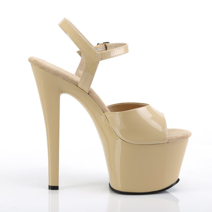 Pleaser Sandales pour femmes SKY-309 Crème Pat / Crème