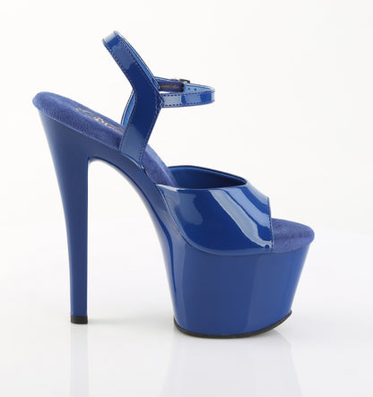 Pleaser Women's Platform Shoes SKY-309 Royal Blue Pat/Royal Blue