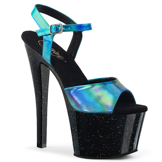 Pleaser Sandales pour femmes SKY-309hg hologramme turquoise / blk