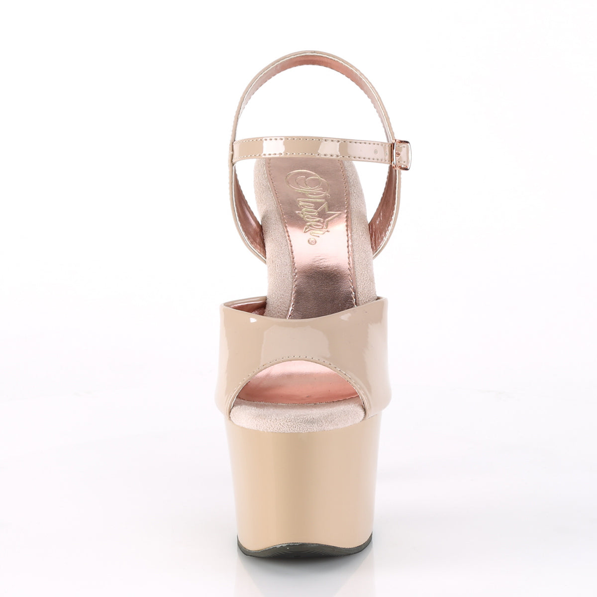 Pleaser Sandales pour femmes SKY-309tt chrome doré de nue / nue-rose-rose