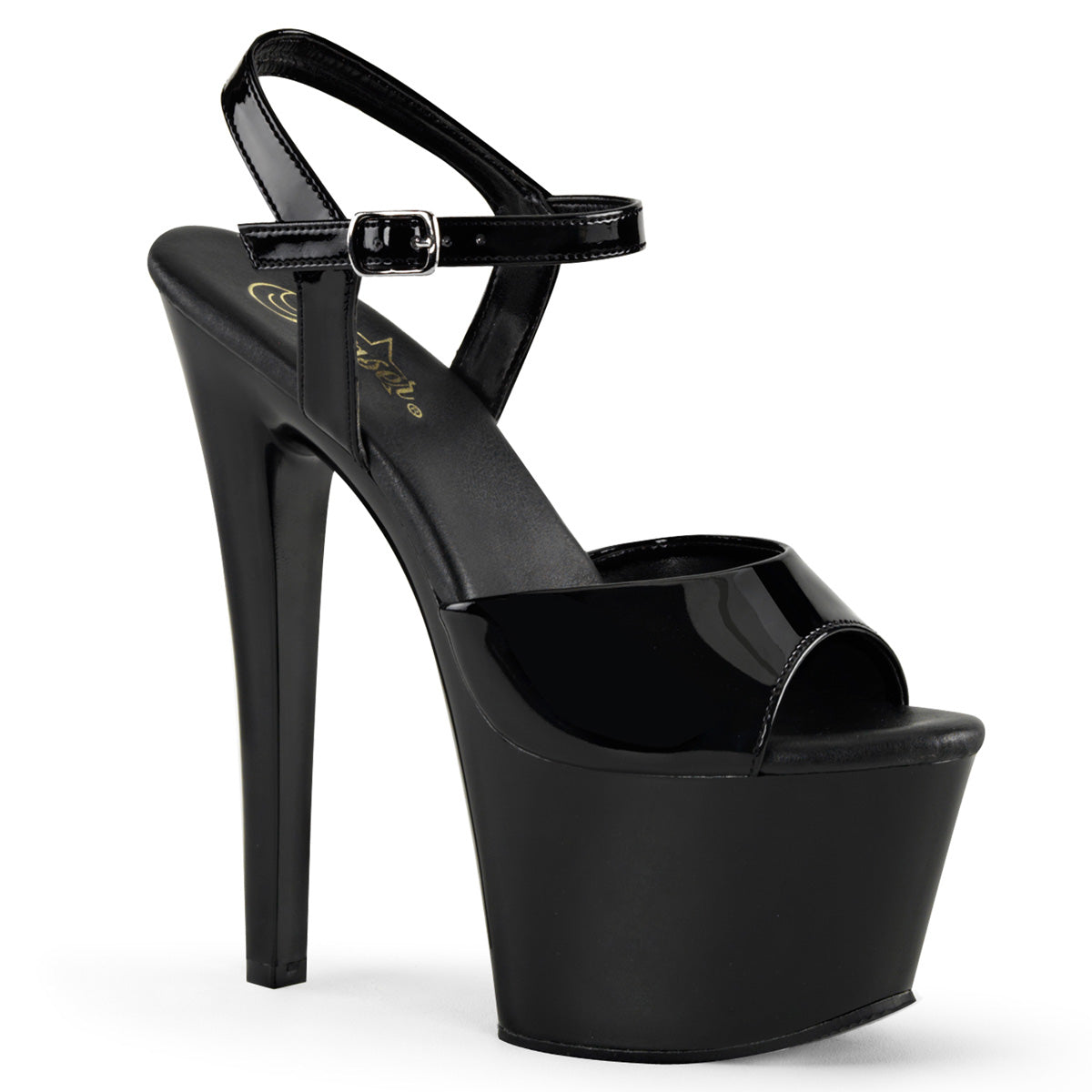 Pleaser Sandales pour femmes SKY-309VL BLK PAT / BLK