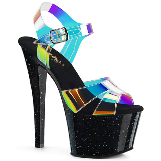 Pleaser Sandales pour femmes SKYMiroir magique -320mmR TPU / BLK