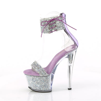 Pleaser Women's Platform Shoes SKY-327RSI Slv Multi RS-Lavender/Slv RS