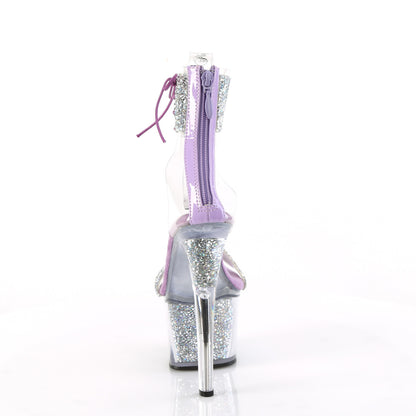 Pleaser Women's Platform Shoes SKY-327RSI Slv Multi RS-Lavender/Slv RS