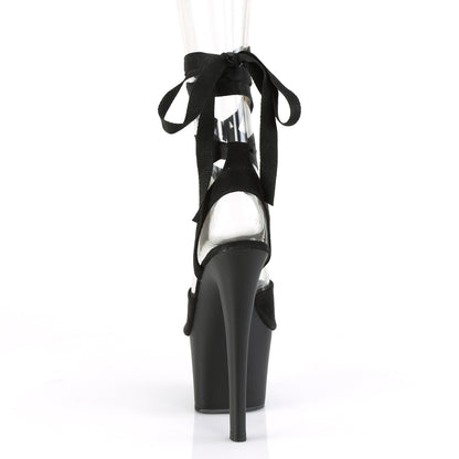 Pleaser Sandales pour femmes SKY-334 BLK FAUX SUDE / BLK MATTE