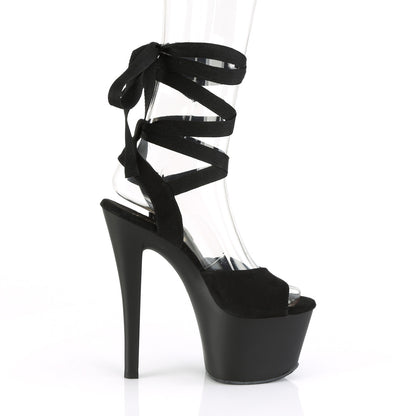 Pleaser Sandales pour femmes SKY-334 BLK FAUX SUDE / BLK MATTE