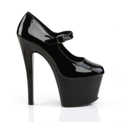 Pleaser Womens Sandals SKY-387 Blk Pat/Blk