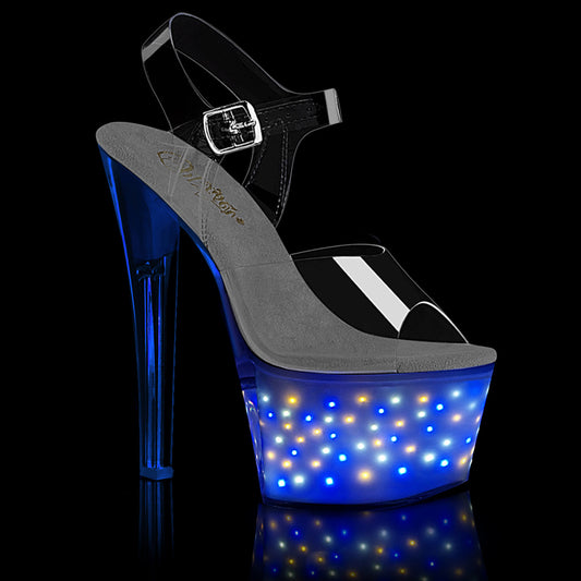 Pleaser Sandales pour femmes ECHOLITE-708 CLR / GLOW WHITE