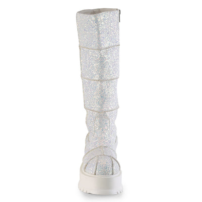 DemoniaCult Bottes de femmes SLACKER-230 wht multi-paillettes