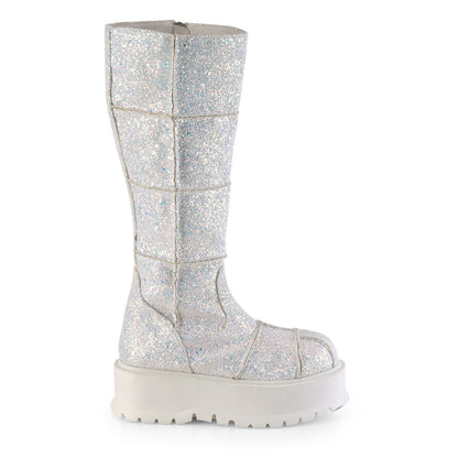 DemoniaCult Bottes de femmes SLACKER-230 wht multi-paillettes