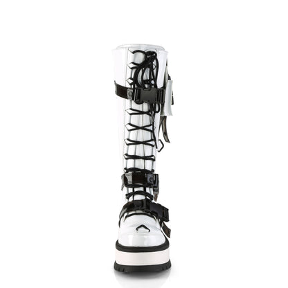 DemoniaCult Womens Boots SLACKER-260 Wht Pat