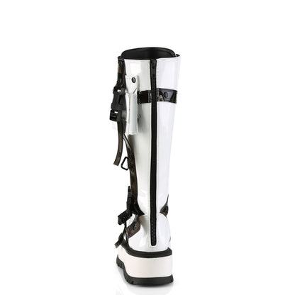 DemoniaCult Womens Boots SLACKER-260 Wht Pat