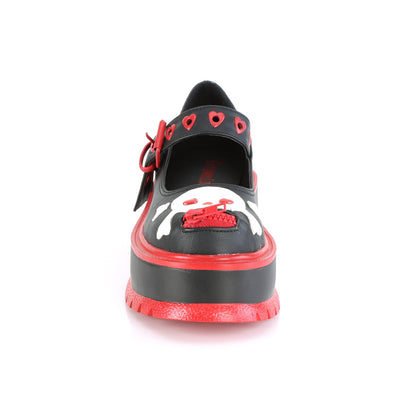 DemoniaCult  Pompes SLACKER-27 Cuir végétalien BLK