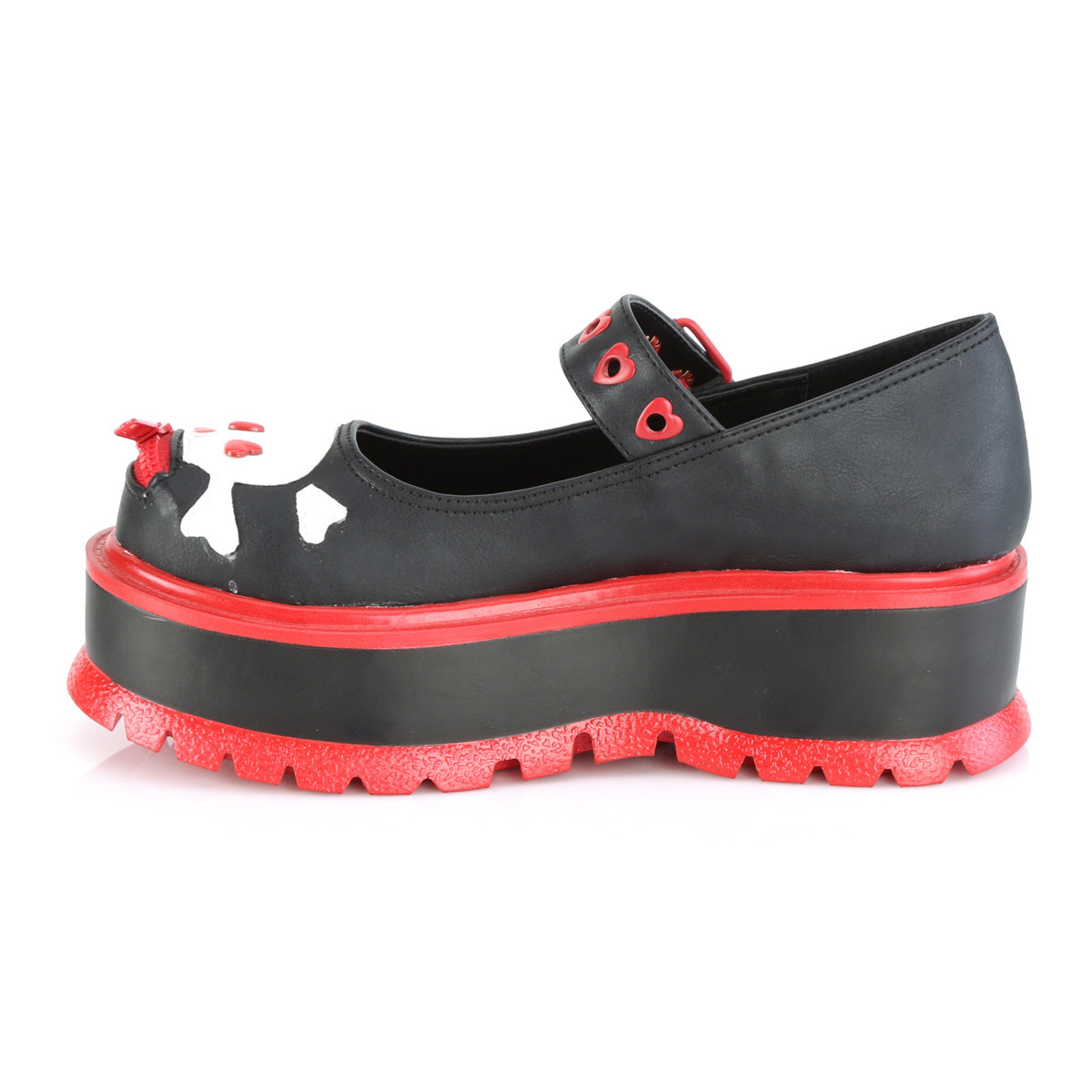 DemoniaCult  Pompes SLACKER-27 Cuir végétalien BLK