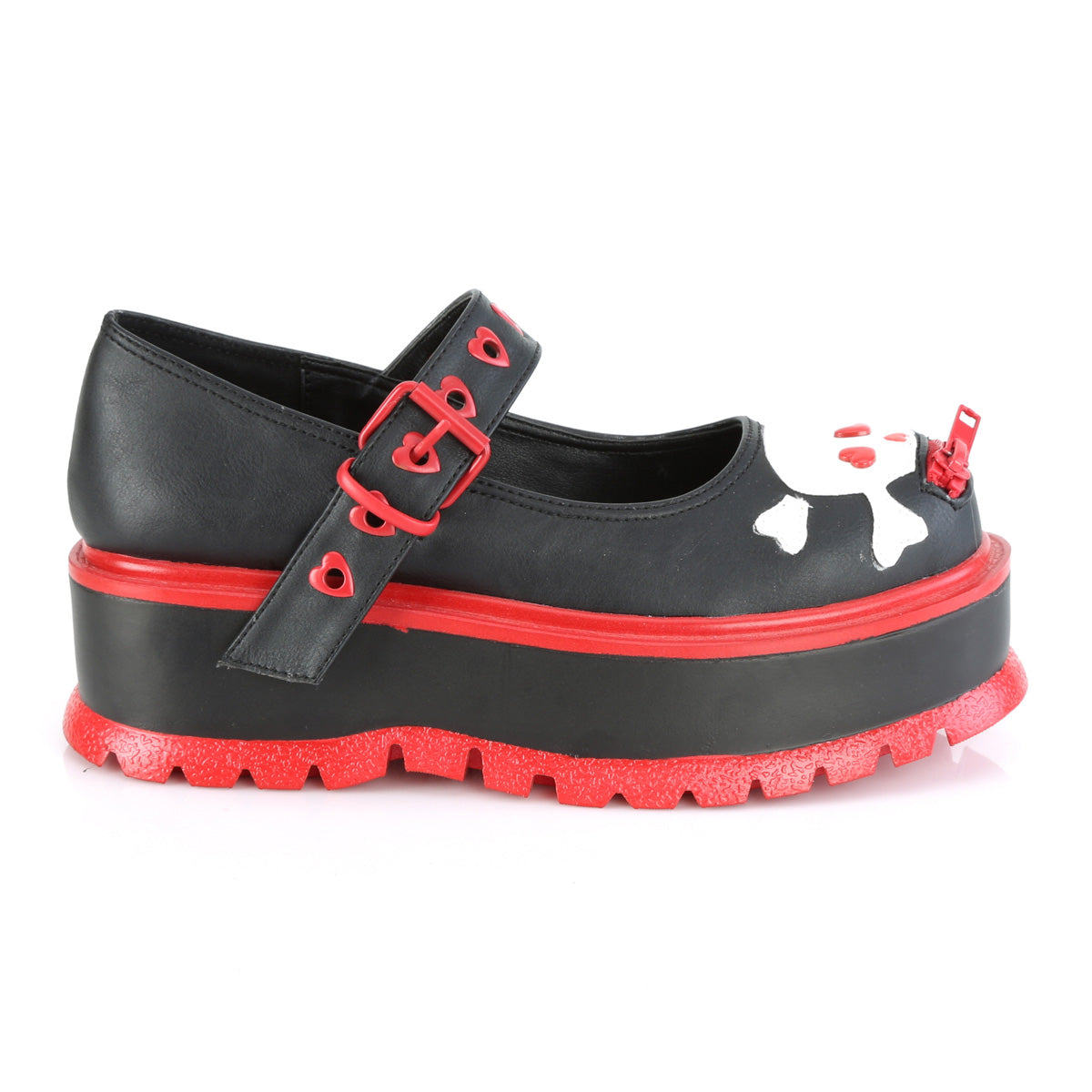 DemoniaCult  Pompes SLACKER-27 Cuir végétalien BLK