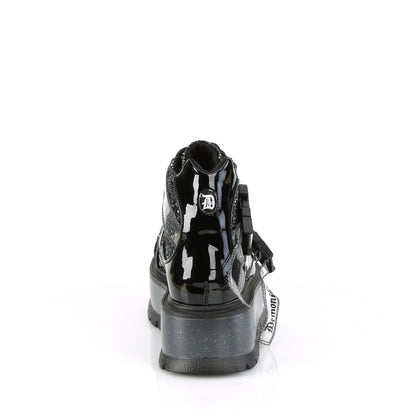 DemoniaCult  Bottines SLACKER-50 BLK Patent-Blk Multitter