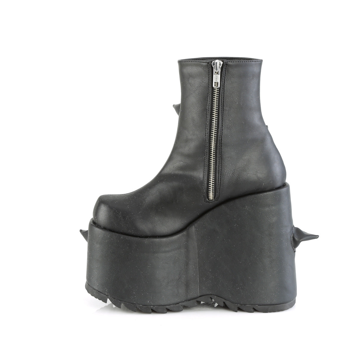 DemoniaCult  Bottines SLAY-77 Cuir végétalien BLK