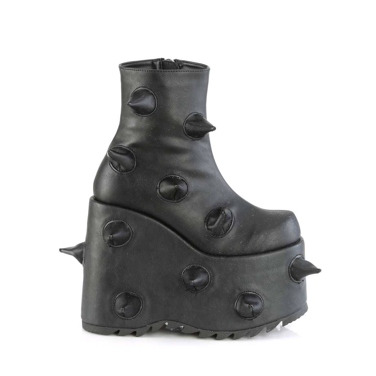DemoniaCult  Bottines SLAY-77 Cuir végétalien BLK