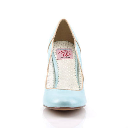 Pin Up Couture Pompes pour femmes SMITTEN-04 B. Cuir Bleu Faux