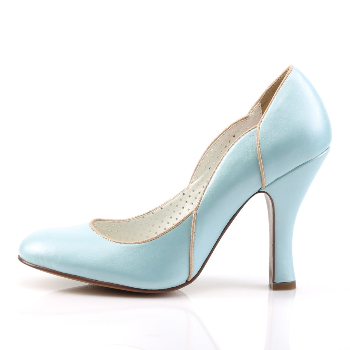 Pin Up Couture Pompes pour femmes SMITTEN-04 B. Cuir Bleu Faux
